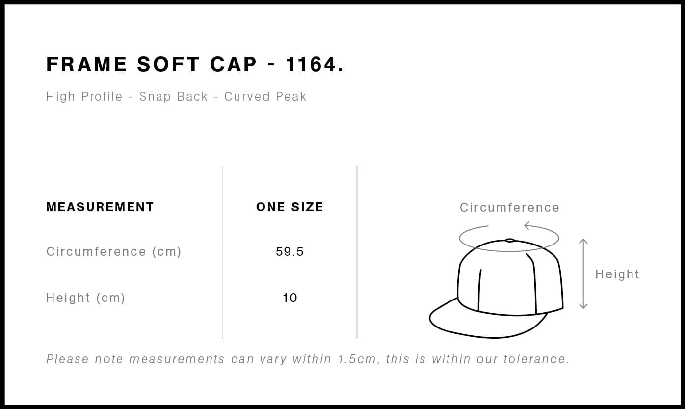 Frame Soft Cap size guide