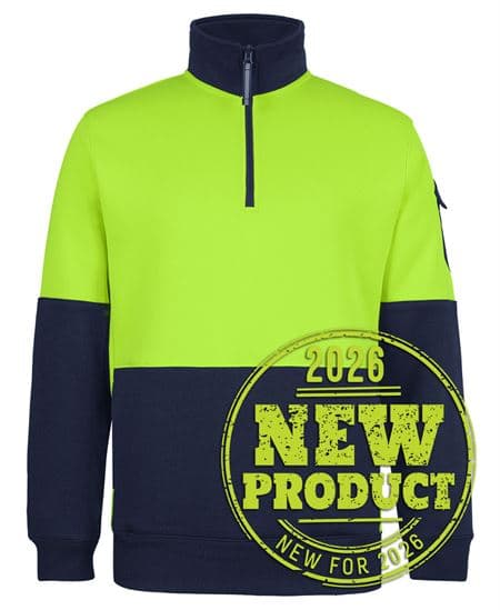 350g Hi Vis 1/2 ZIp Trade Fleece