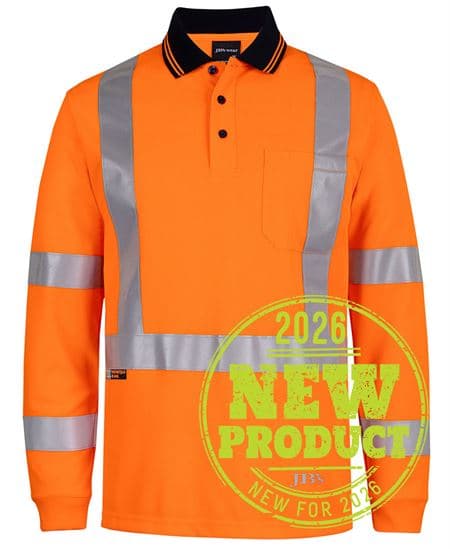 Hi Vis L/S NSW/QLD Rail Biomotion X-Back Polo