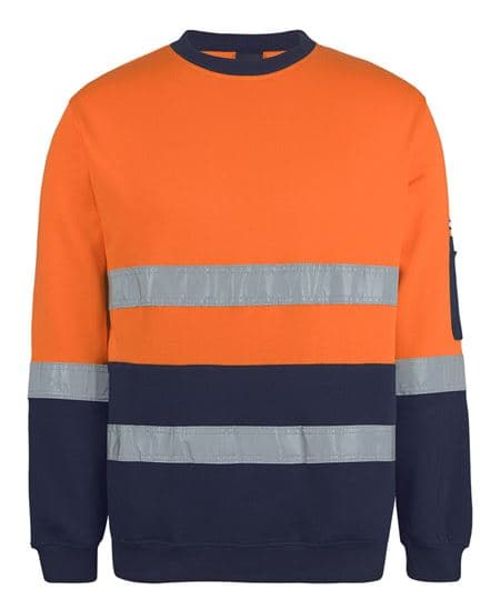 Hi Vis (D+N) 310 Cotton Crew Neck Sweater