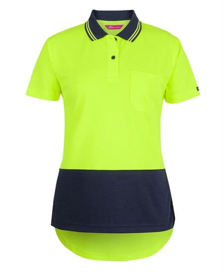 Ladies Hi Vis S/S Drop Tail Polo