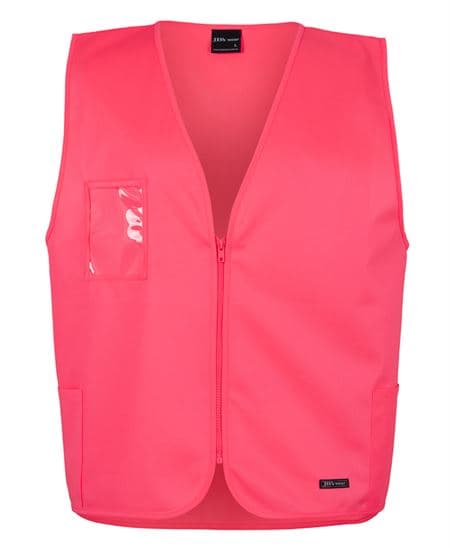 Hi Vis Zip Safety Vest