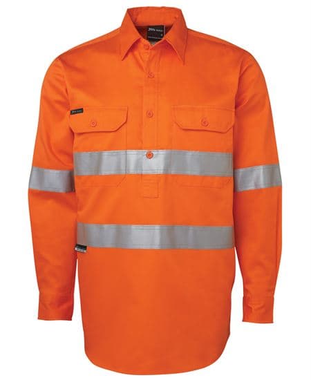 Hi Vis (D+N) Close Front L/S 190g Work Shirt