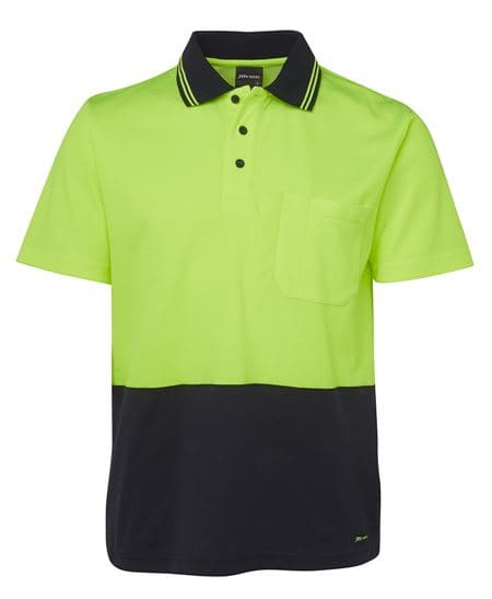 Hi Vis Non Cuff S/S Cotton Back